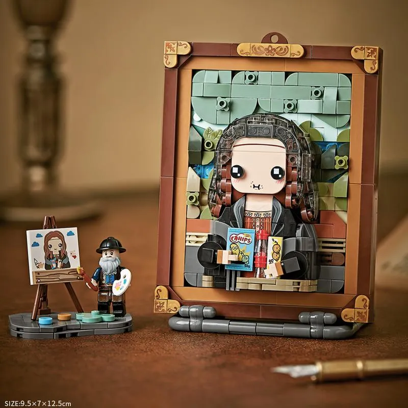 DMG LOZ Creative - Cute Painting of Mona Lisa (604pcs) (DAMAGED BOX)