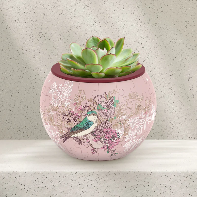 3D Puzzle Planter - Singing Birds and Flowers