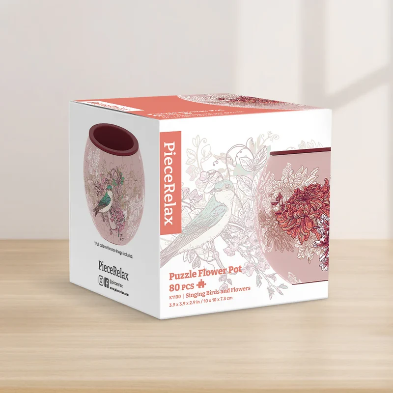 3D Puzzle Planter - Singing Birds and Flowers