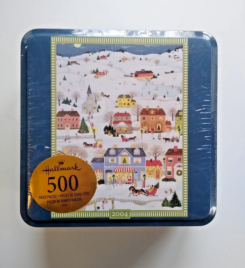 PFG Tin- Snowy Night (500 pcs) (Usage/Used - PUZZLES FOR GOOD)