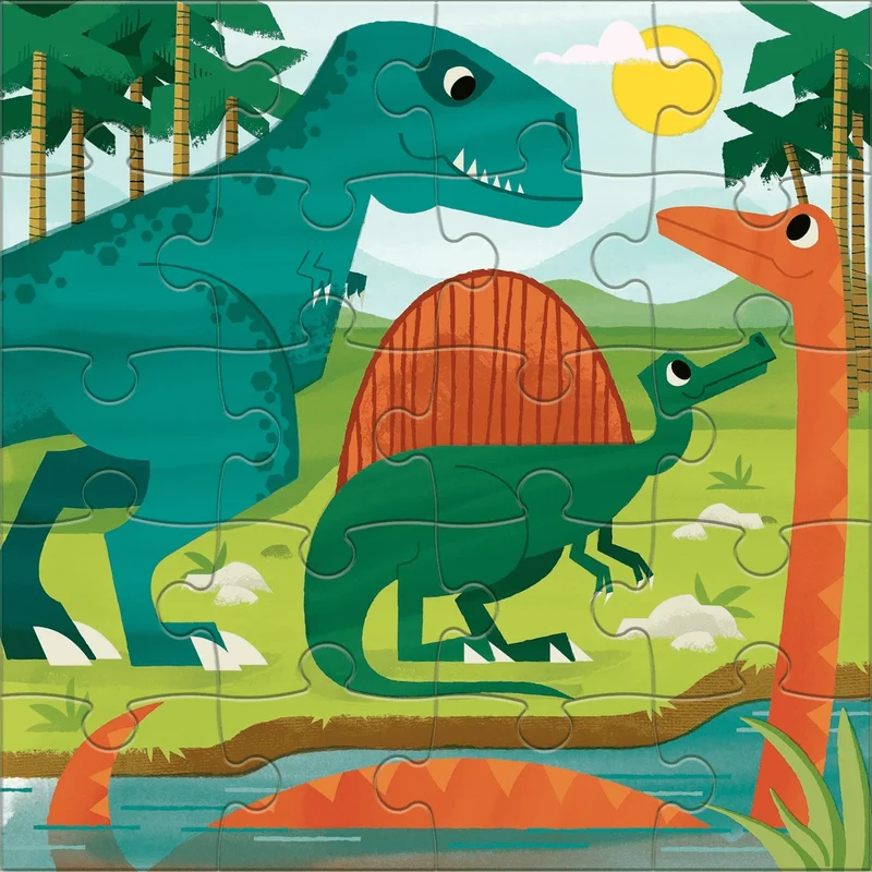 2 Magnetic Puzzles - Mighty Dinosaurs