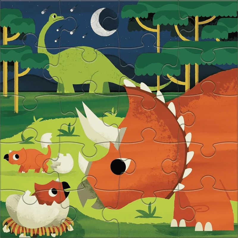 2 Magnetic Puzzles - Mighty Dinosaurs