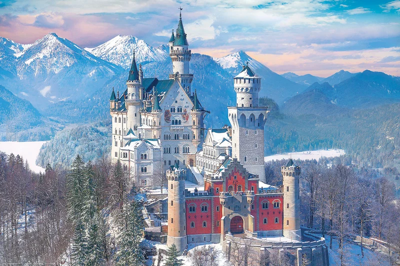 HDR Photography - Neuschwanstein Castle in Winter, Germany