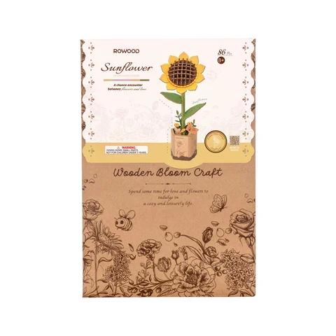 3D Wood Sunflower - Energy & Enthusiasm (86pcs)