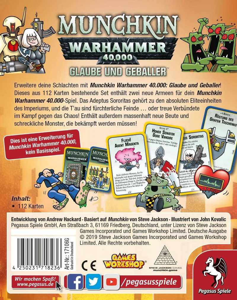 Munchkin Warhammer 40K: Glaube und Geballer [Erw.]