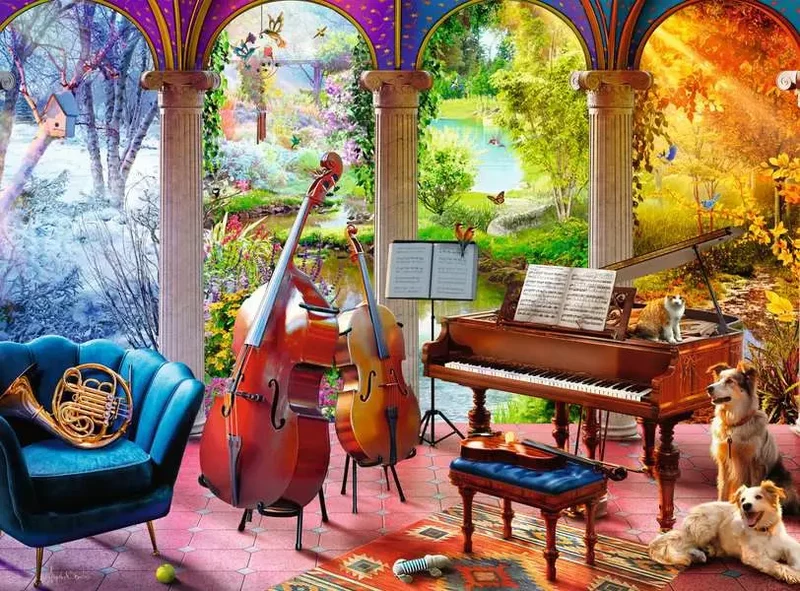 Ravensburger The 4 Seasons in Music, Angelo Bonito (100 XL pcs)