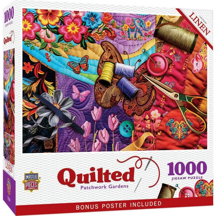 PFG Quilted - Patchwork Gardens (1000pcs) (Usage/Used - PUZZLES FOR GOOD)