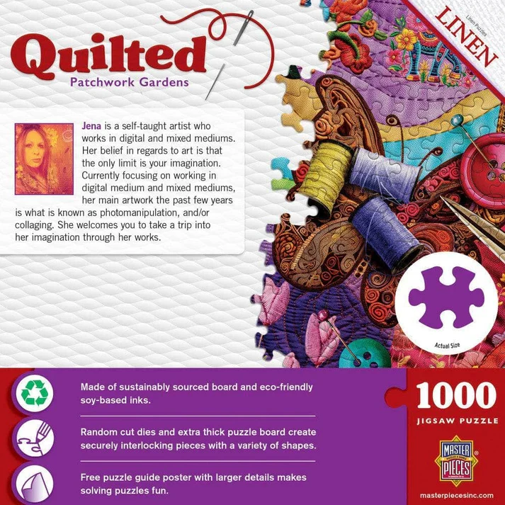 PFG Quilted - Patchwork Gardens (1000pcs) (Usage/Used - PUZZLES FOR GOOD)
