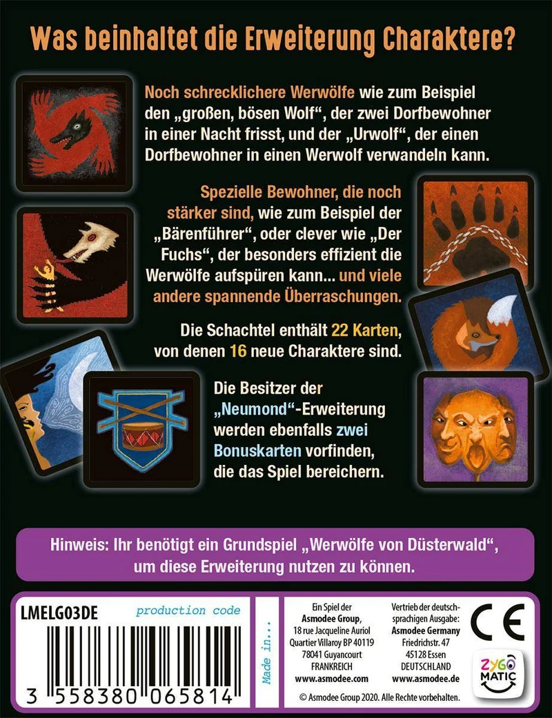 Die Werwölfe von Düsterwald - Charaktere [Erw. 3]