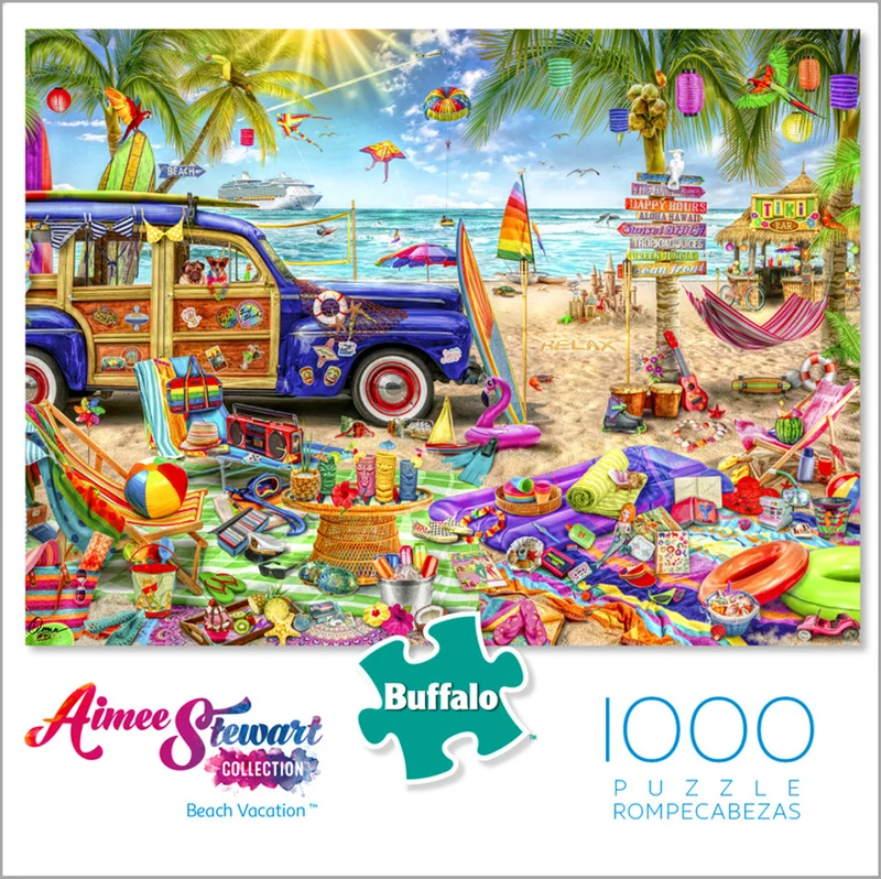 PFG Beach Vacation, Aimee Stewart (1000pcs) (Usage/Used - PUZZLES FOR GOOD)
