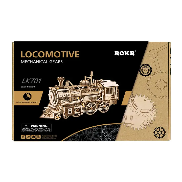 3D Mechanical Gears - Locomotive (Wood)