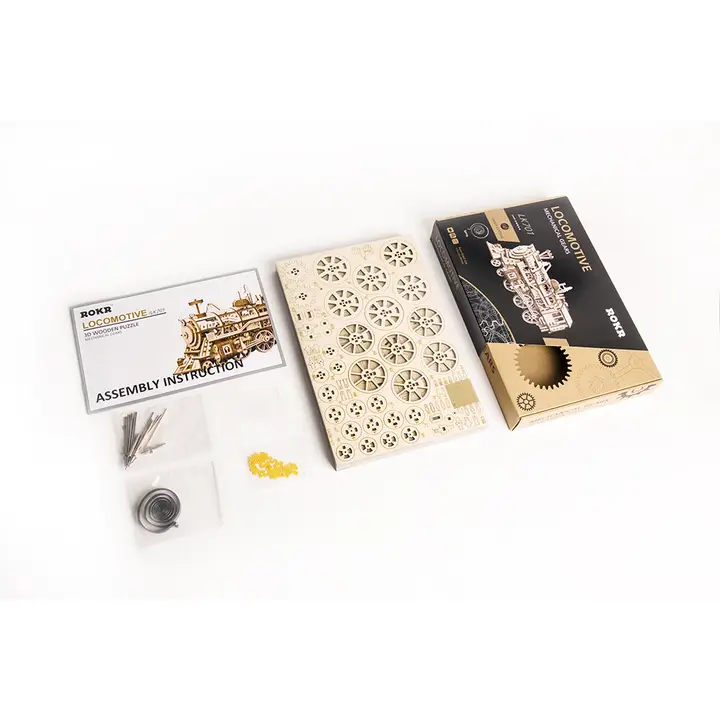 3D Mechanical Gears - Locomotive (Wood)