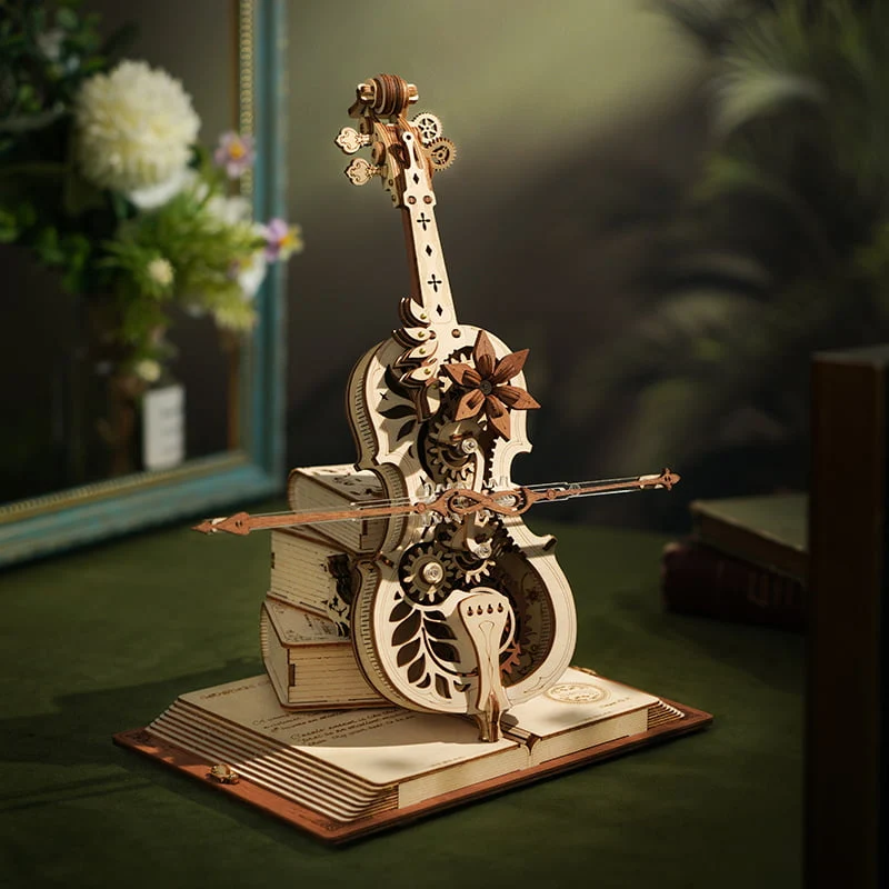 3D Mechanical Music Box - Magic Cello (Wood)