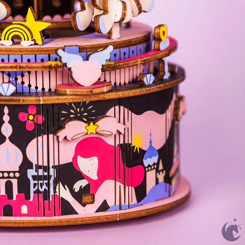 3D Mechanical Music Box - Starry Night (Wood)
