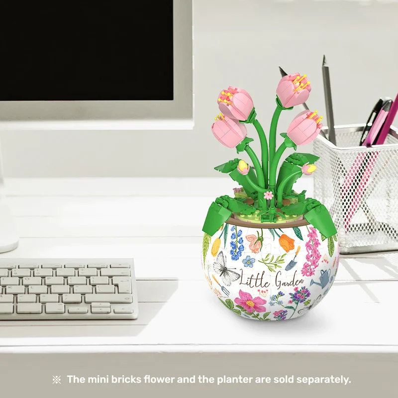 Mini Bricks Potted Plant - Tulip (317pcs)