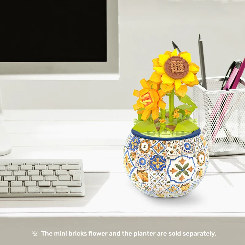 Mini Bricks Potted Plant - Sunflower (255pcs)