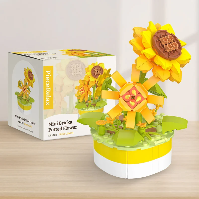 Mini Bricks Potted Plant - Sunflower (255pcs)