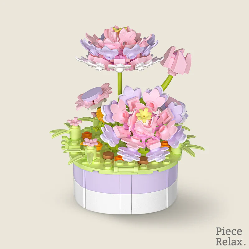 Mini Bricks Potted Plant - Lotus (271pcs)