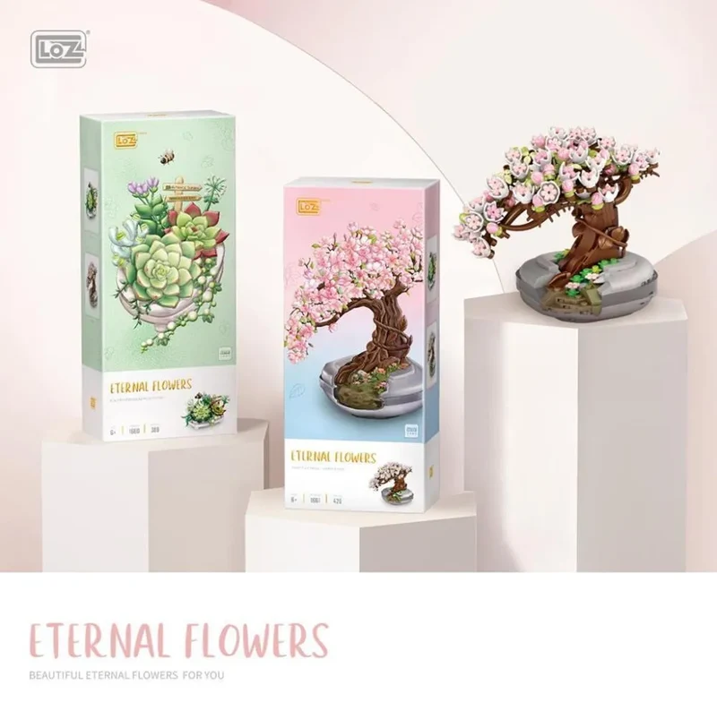 LOZ Eternal Flower Potted Plant - Succulent Plants (389pcs)