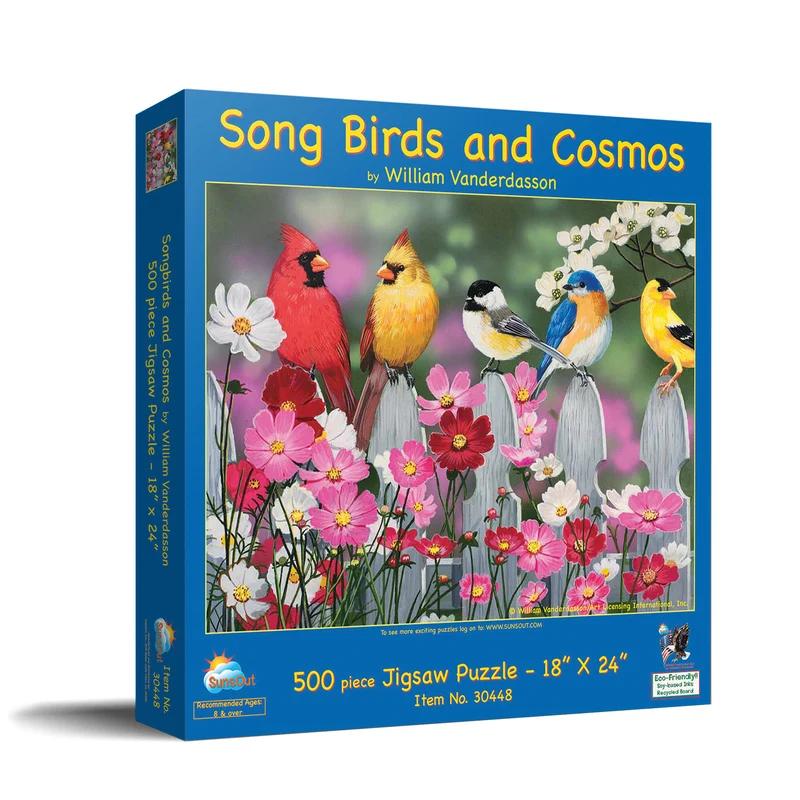 PFG Song Birds and Cosmos (500pcs) (Usage/Used - PUZZLES FOR GOOD)