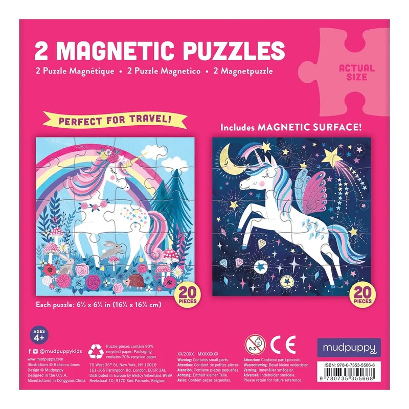 2 Magnetic Puzzles - Magical Unicorn