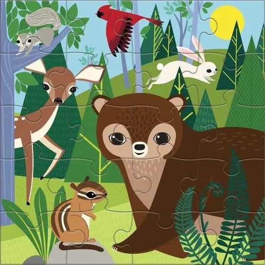 2 Magnetic Puzzles - Forest Night & Day