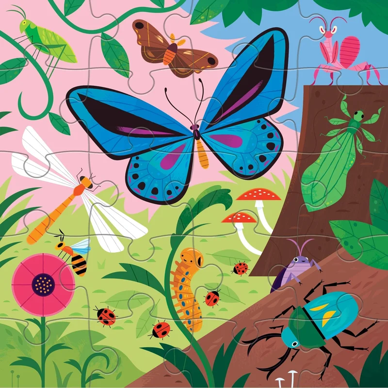 2 Magnetic Puzzles - Bugs & Birds