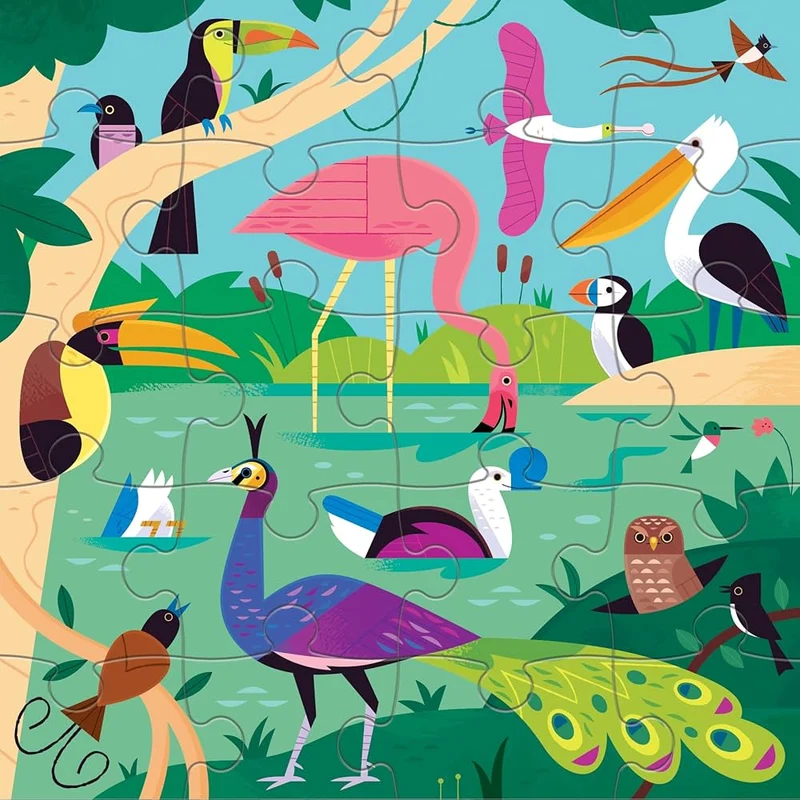 2 Magnetic Puzzles - Bugs & Birds