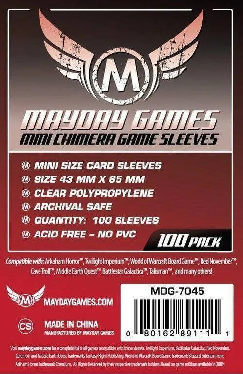 Mayday Sleeves 43 x 65mm Standard (100)