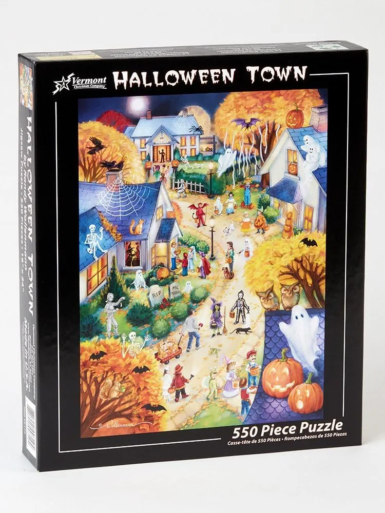 PFG Halloween Town, Randy Wollenmann (550pcs) (Usage/Used - PUZZLES FOR GOOD)