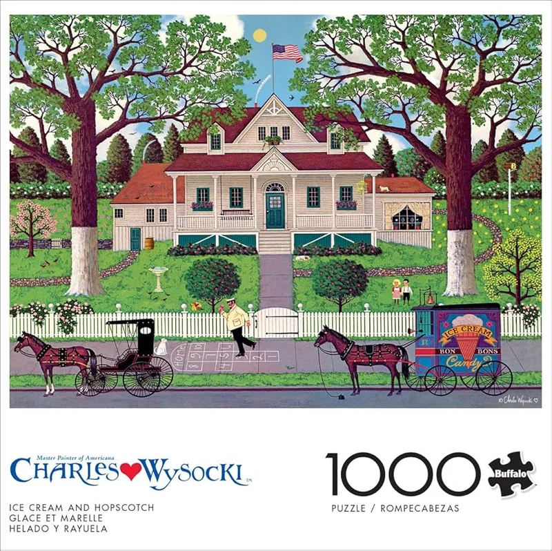 PFG Ice Cream and Hopscotch, Charles Wysocki (Usage/Used - PUZZLES FOR GOOD)