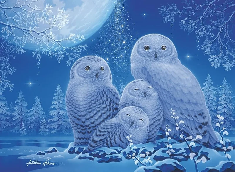 Ravensburger Owls in the Moonlight (500pcs) (Glow-in-the-Dark)