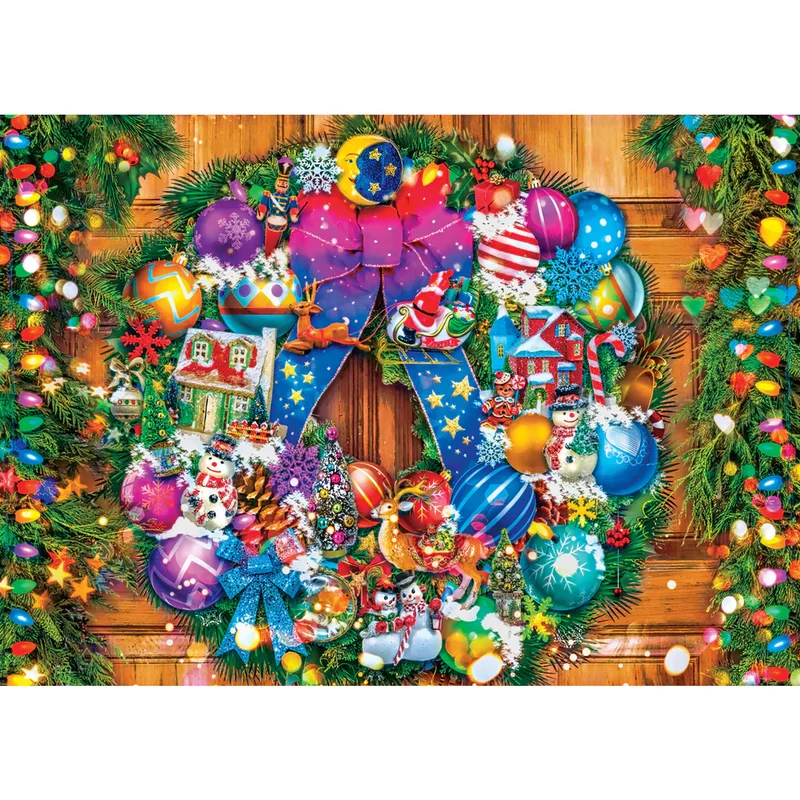 PFG Sparkle & Shine - Vintage Ornament Wreath (500pcs) (Usage/Used - PUZZLES FOR GOOD)