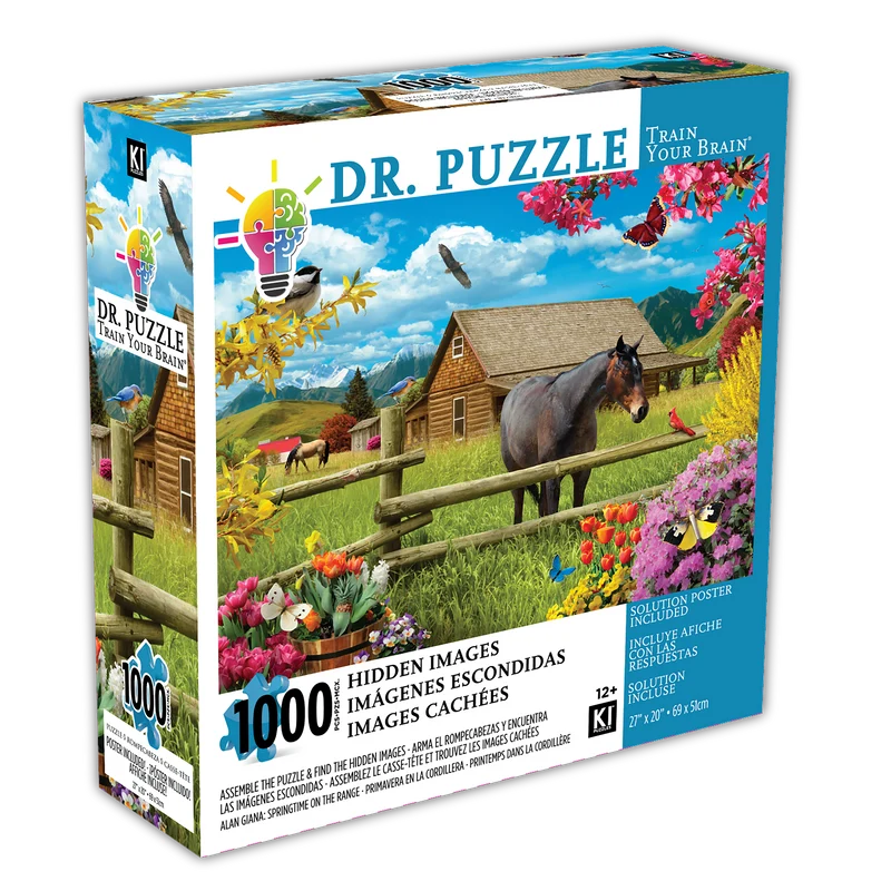 PFG Dr. Puzzle - Springtime On The Range, Alan Giana (1000pcs) (Usage/Used - PUZZLES FOR GOOD)