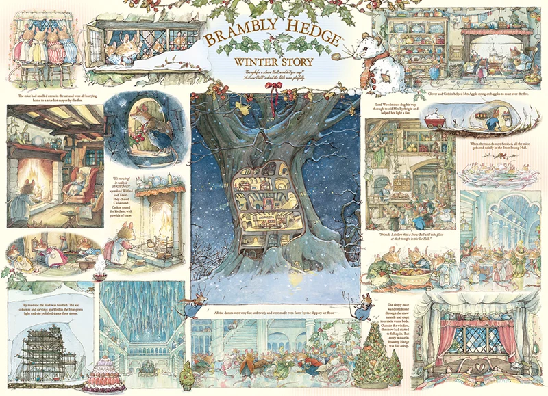 PFG Brambly Hedge Winter Story, Jill Barklem (1000pcs) (Usage/Used - PUZZLES FOR GOOD)