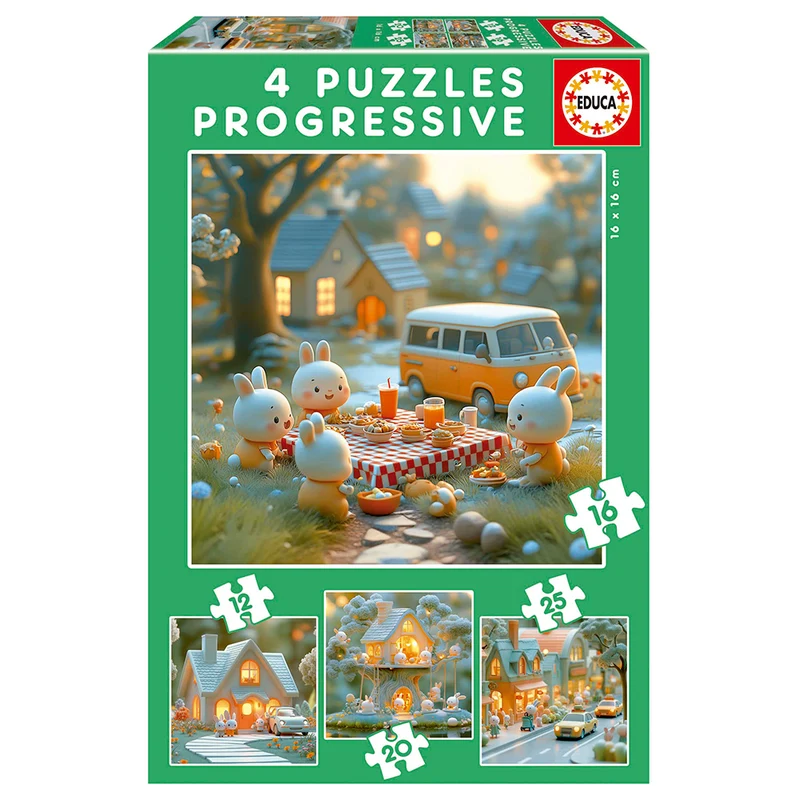 4 Progressive Puzzles - Bunny City
