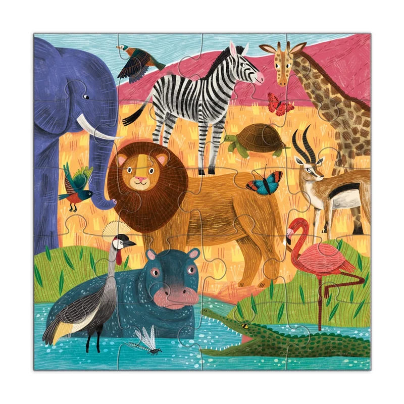 2 Magnetic Puzzles - Jungle & Safari