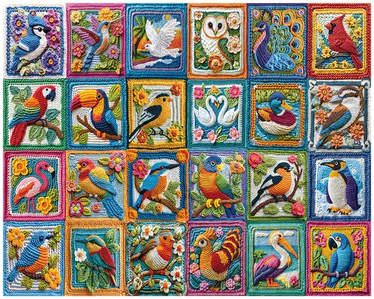 Bird Crochet, Jessica White (1000pcs)