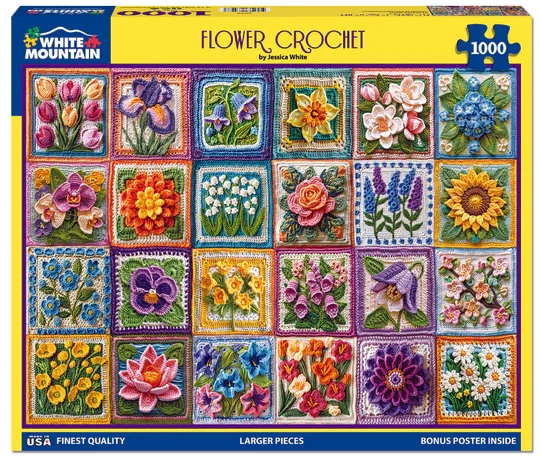 Flower Crochet, Jessica White (1000pcs)