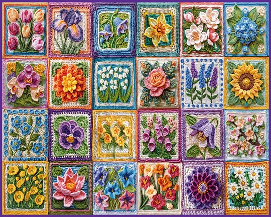 Flower Crochet, Jessica White (1000pcs)