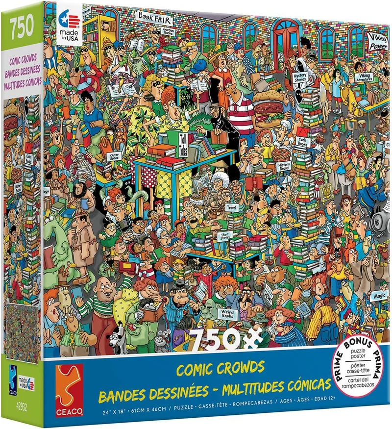 PFG Comic Crowds: Book Fair (750pcs) (Usage/Used - PUZZLES FOR GOOD)