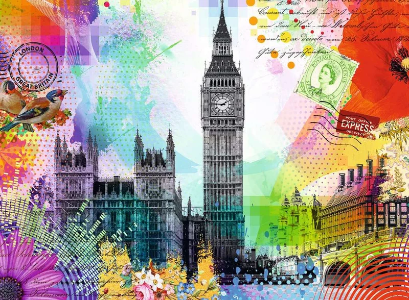 PFG Ravensburger London Postcard (500pcs) (Usage/Used - PUZZLES FOR GOOD)