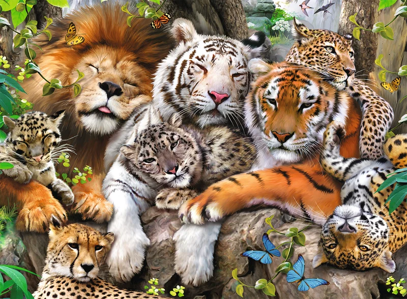 PFG Ravensburger Big Cat Nap, Howard Robinson (200 XXL) (Usage/Used - PUZZLES FOR GOOD)