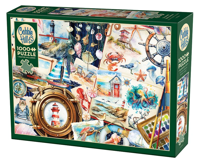 PFG Seashore Sketchbook, Kate Ward Thacker (1000pcs) (Usage/Used - PUZZLES FOR GOOD)
