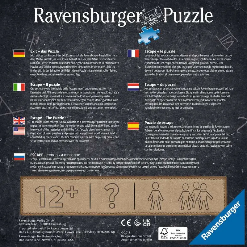 PFG Ravensburger Escape: The Cursed Green House (368pcs) (Usage/Used - PUZZLES FOR GOOD)