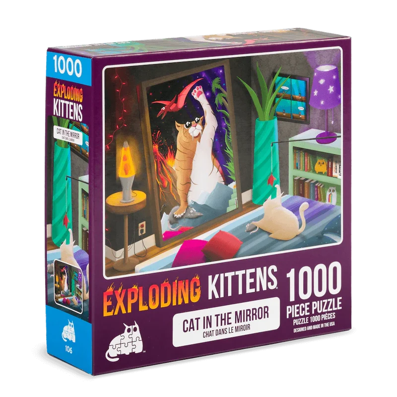 PFG Cat in the Mirror (1000pcs) (Usage/Used - PUZZLES FOR GOOD)