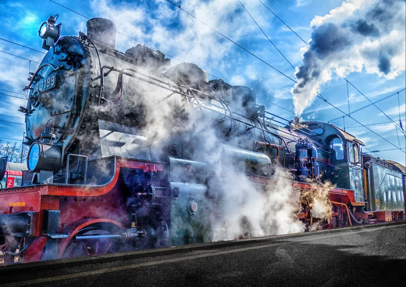 90878 Fortbewegung - Dampflokomotive Puzzle