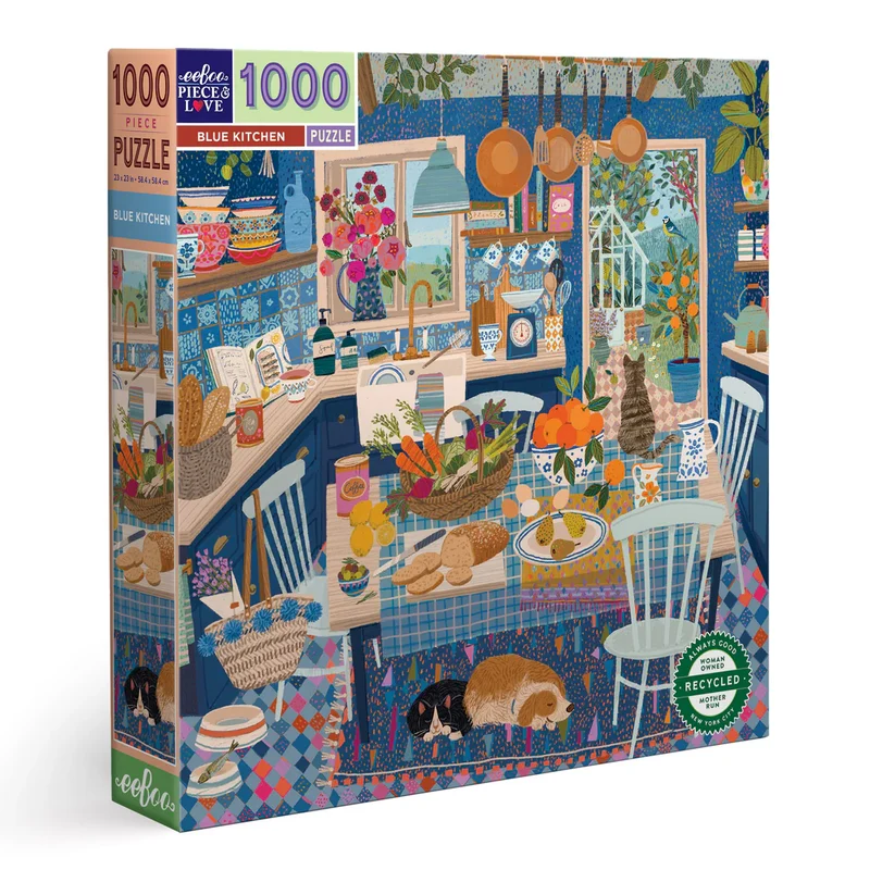 PFG Blue Kitchen, Victoria Ball (1000pcs) (Usage/Used - PUZZLES FOR GOOD)
