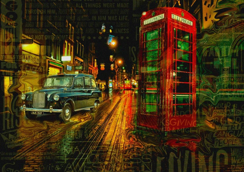 89209 Hintergründe - Rote Telefonzelle Puzzle