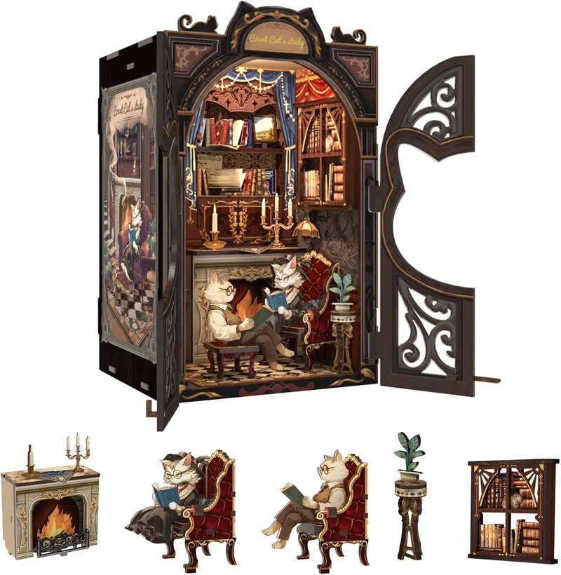 Book Nook - Count Cat's Study (Wood)